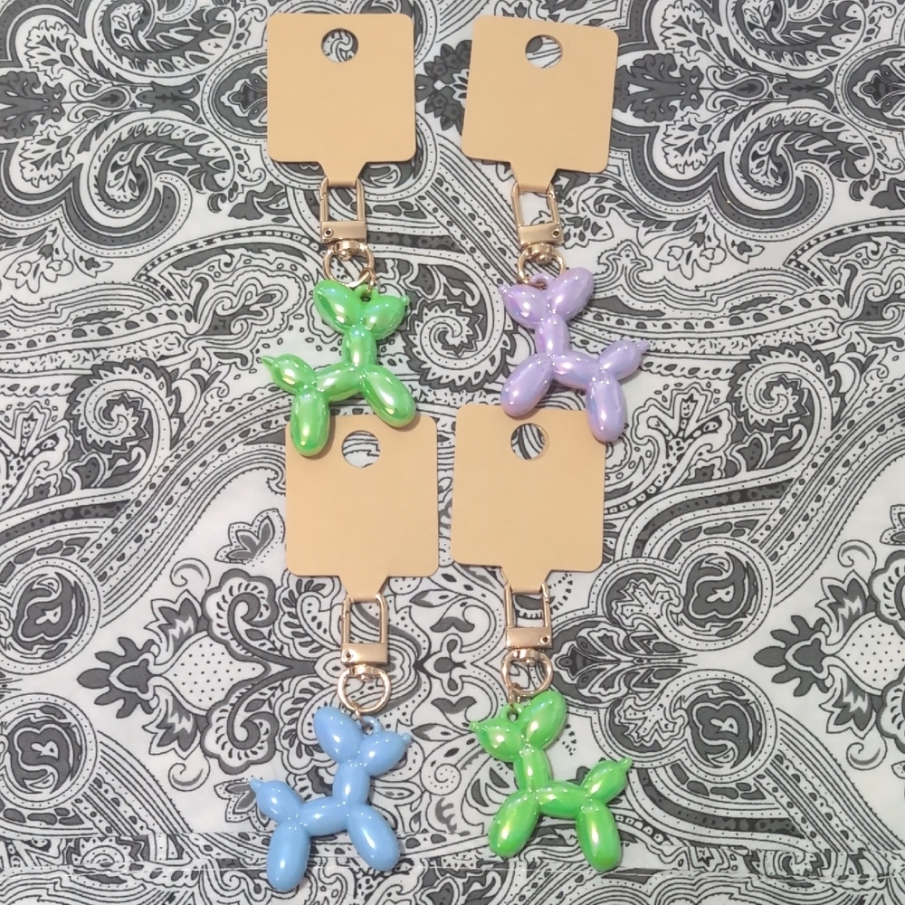 4/$20 NEW Set Of 4 Balloon Dog Keychain *BINI